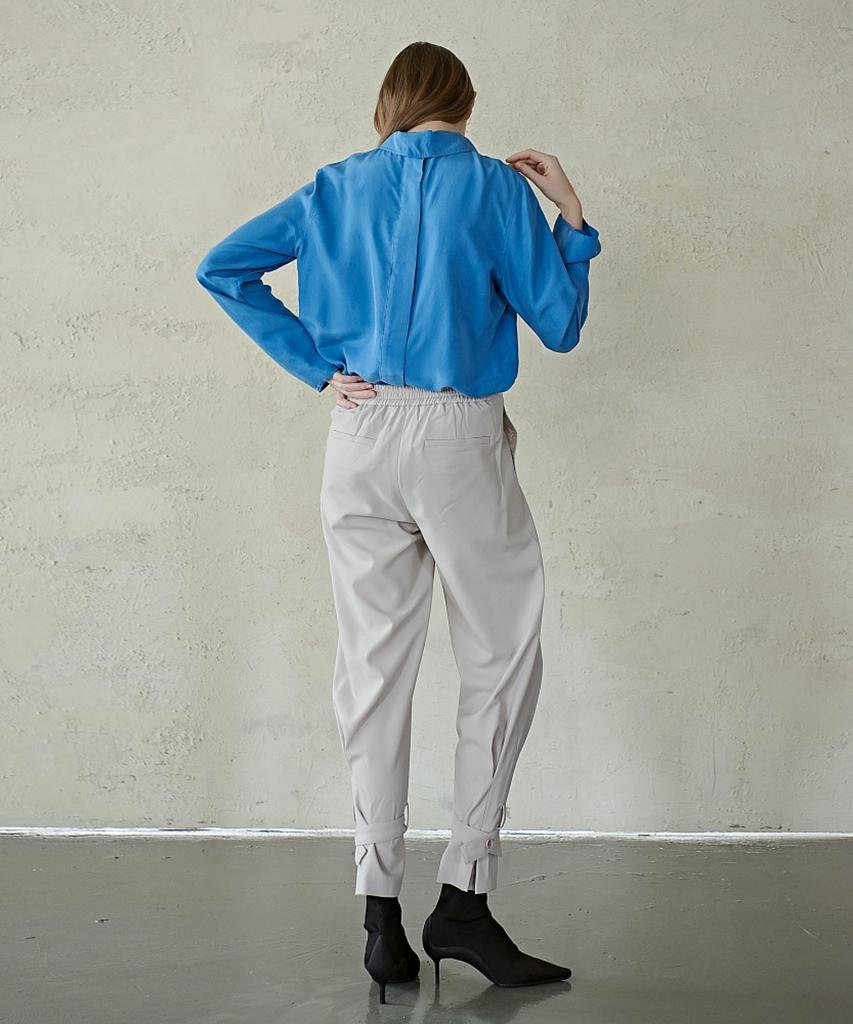 MITTE Hem Line Pleats Banding Pants _Beige