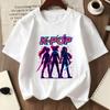 Girls Crewneck Short Sleeve Tee, K-Pop Girl Group Character Print Casual Sport Fashion Summer Top