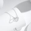 Necklace Mobius Heart SV999 Metal Allergy Free with Zirconia Ultra Light Anniversary Gift Adjustable Eternal Love Simple Daily Use D2838 [ORIKIN]