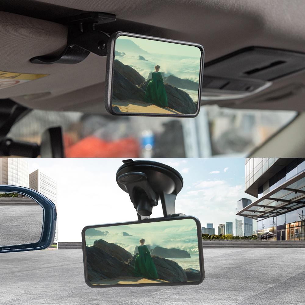 Car Mirrors Baby Safety Mirrors Car Interior Rear View Mirror 360 Degrees Rotatable Makeup Mirrors Shatterproof Adjustable Interior Mirrors6