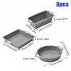 Silicone Round Cake Tray Non-Stick Silicone Baking Tray Set Food Grade Cake Mold With Metal Reinforced Frame For Oven Baking