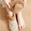 Unisex Thermal Knit Ankle Socks for Cold Weather Nonslip Grip Bottom Soles Floor Socks Thick Fleece Lined Slipper Socks