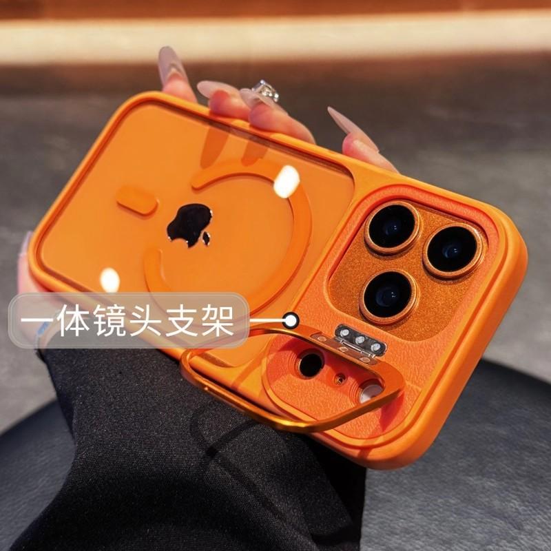 Magnetic Phone Case With Detachable Camera Lens Holder IPhone 16 Pro Max 15 Shockproof Silicone Cover