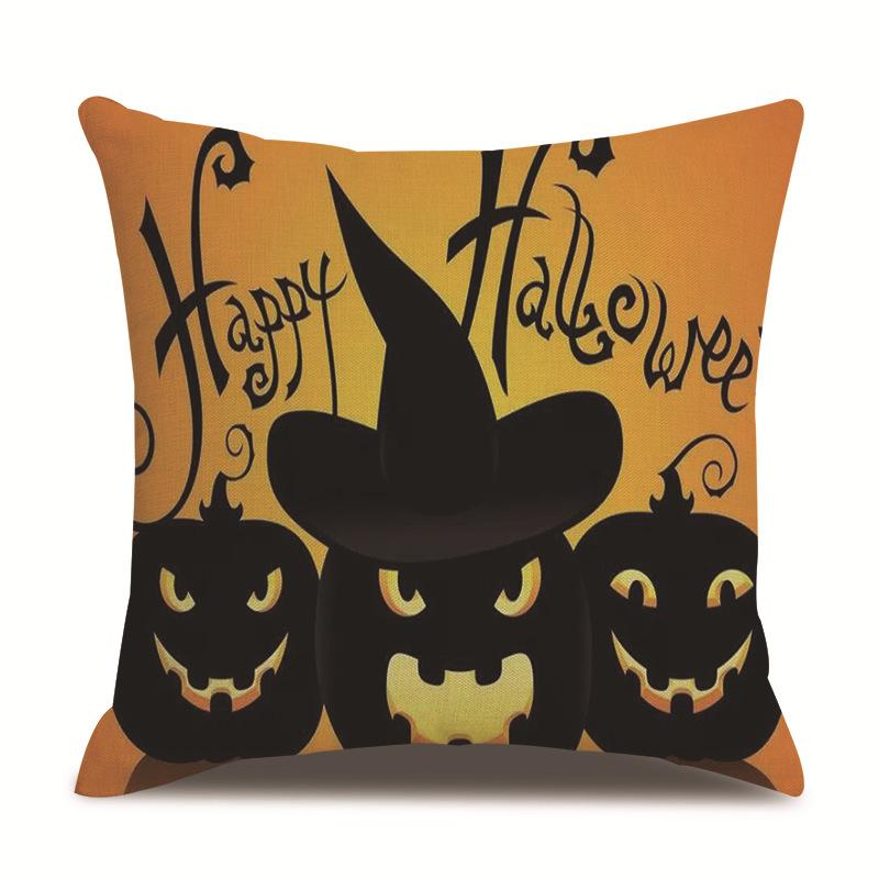 Halloween Linen Pillow Cover Printed Pillow Supply Cushion Cover