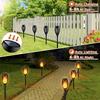 LED Solar Flame Light Outdoor,Waterproof 12LEDs Torches Landscape Lamp for Outdoor Courtyard Garden Yard,Halloween Decorations