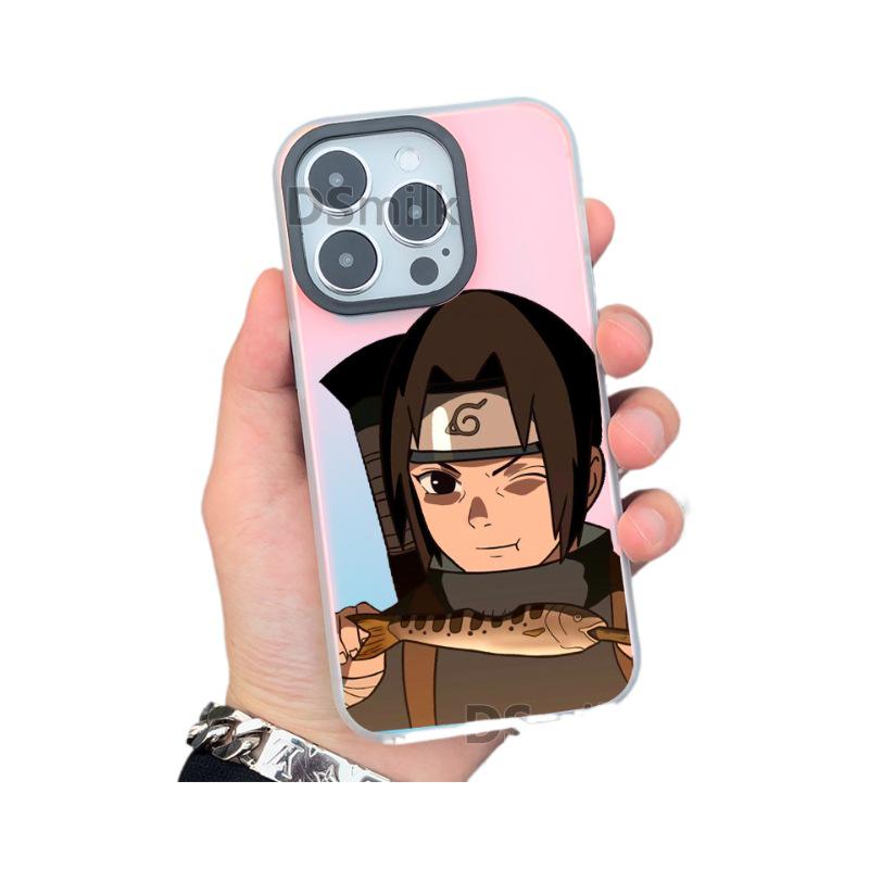 Husa Itachi Naruto iPhone 15 Pro 14/13 Aurora White 12 Apple 11XsMax XR.