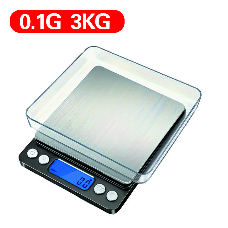 1 stk 3 kg digital mat kjøkkenvekt Oppgradert minilommevekt med høy nøyaktighet Måler i gram for matlaging Bake smykker