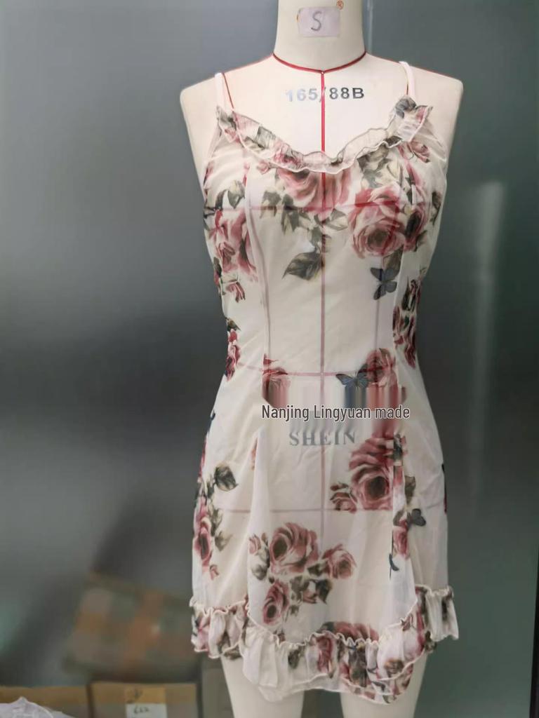 2023 Sexy Europeisk og Amerikansk Flørtende Undertøy Nattkjolesett