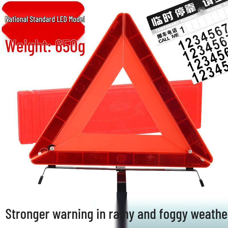 Reflective Folding Traffic Triangle Warning Sign for Car Parking