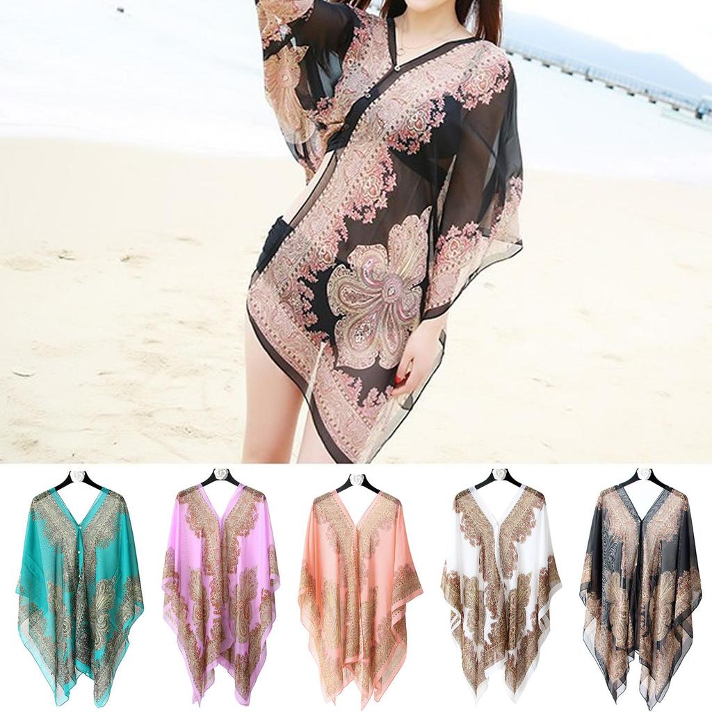Fashion Women Chiffon Magic Shawl Beach Sunscreen Super Shawl Versatile N9M8