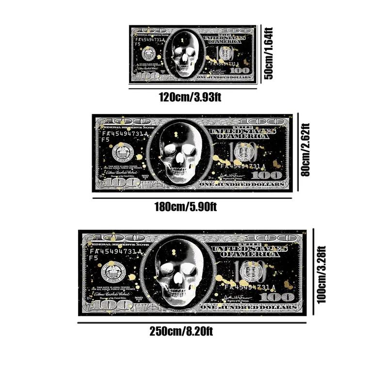 Creative Skull Dollar Rug Non-Slip Wear-Resistant Living Room Bedroom Mat Corridor Long Carpet Room Decoration