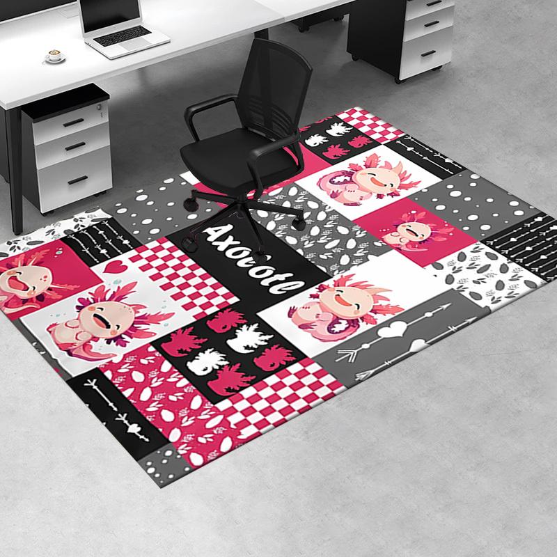 1pc Axolotl,Cute,Cartoon Office Carpet Soft Polyester Entrance Carpet Washable Non Slip Machine Wash