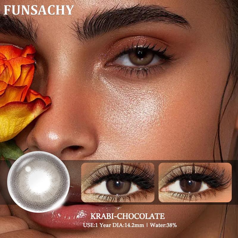 

Funsachy корейские модные цветные контактные линзы 1 пара для глаз Натуральные линзы Высококачественные натуральные контактные линзы для макияжаЕжегодно
