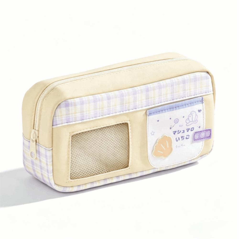 Clear Window Pencil Bag Transparent Window Pencil Pouch Aesthetic Stationery Bag School
