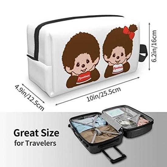 Rikana Monchhichi cosmetic pouch makeup stylish portable functional large capacity waterproof accessory storage lightweight business trip travel