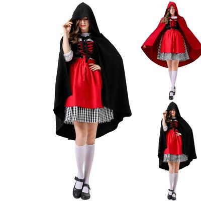 Ženy Halloween pro dospělé s kapucí Cape Role hraje Cape Červená Karkulka