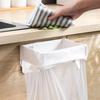 Foldable Trash Bag Holder Wall-Mounted Kitchen Garbage Bag Organizer Hanging Plastic Bag Film Storage Rack Container Dispenser