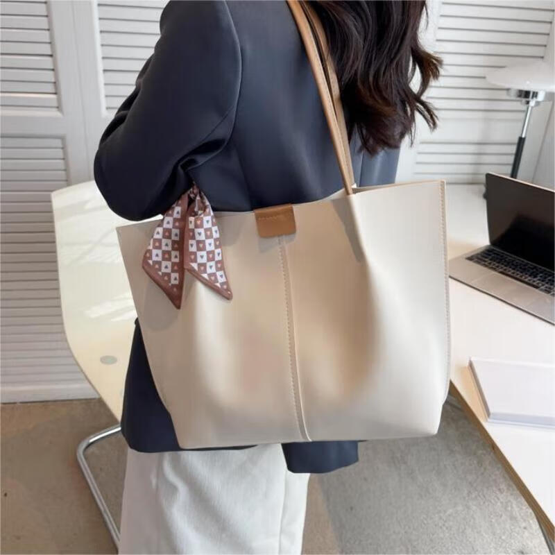 Women's Tote Bag Premium Sense Portable Commuter Shoulder Bag Large Bag
