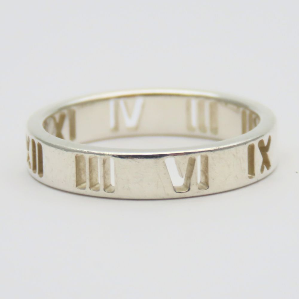 Used TIFFANY&Co. Ring Atlas open Narrow EU#48.5 Silver925 1.97g Silver Accessories