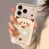 Fun Big Mouth Bear Phone Case for Apple 17 Pro Max, 16 Plus, 15, 13, 14 - Luxurious Light Niche Design
