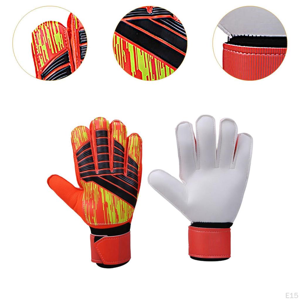 Adult Soccer Gloves with Finger Protection and Adjustable Fit