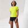 Women's Quick-Dry Reflective Mesh T-Shirt - Nude Feeling, Breathable, Elastic Fitness Top for Running & Training
