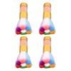 4pcs Manicure Duster Tool with Rhinestone Colourful Soft Thickened Ergonomic Nail Art Dust Remover Brush for Makeup