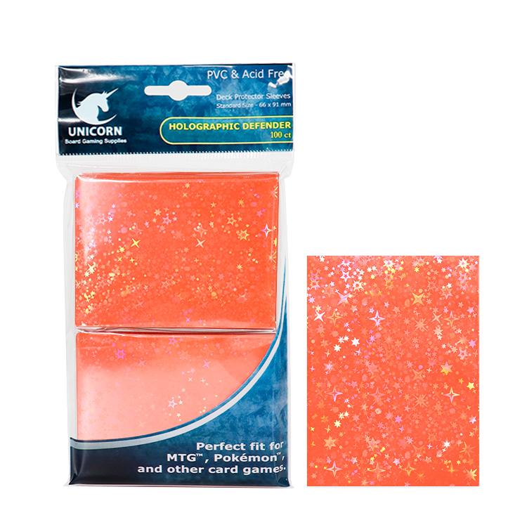 2024 NEW!!! Galaxy Effects Hologram Card Sleeves STANDARD SIZE NON-RUB MATTE BACK HEAT HOLOGRAPHIC SLEEVES Printing Mailing