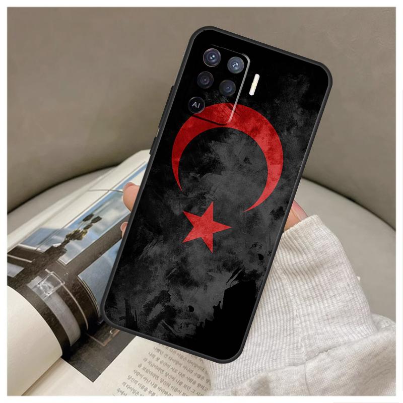 Turkey Turkish Flag For OPPO A79 A58 A78 A98 A15 A16 A76 A96 A17 A77 A52 A72 A5 A9 A94 A74 A57S A53S A54S Case
