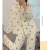 Double-Sided Velvet Fleece Pajama Set - Women's Long-Sleeve & Long-Pant, Cartoon Print, Warm Autumn/Winter Homewear