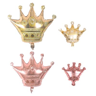 1pc Large Princess Crown Balloon Gold Rose Gold Pink Blue Baby Shower Wedding Birthday Party Supplies Kids Gifts Balloon