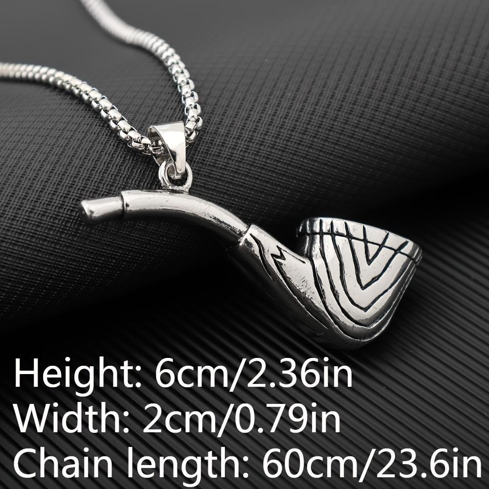 New Creative Design Pipe Pendant Necklace for Men Personalized Trend Street Motorcycle Rider Accessories Charming Jewelry Rock Party Gift