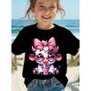 European Sizes Girl Kawaii Animal Little Cow T-Shirt Outfit Casual Round Neck Short Sleeve Top Kids Spring Summer Holiday Party Birthday Gift