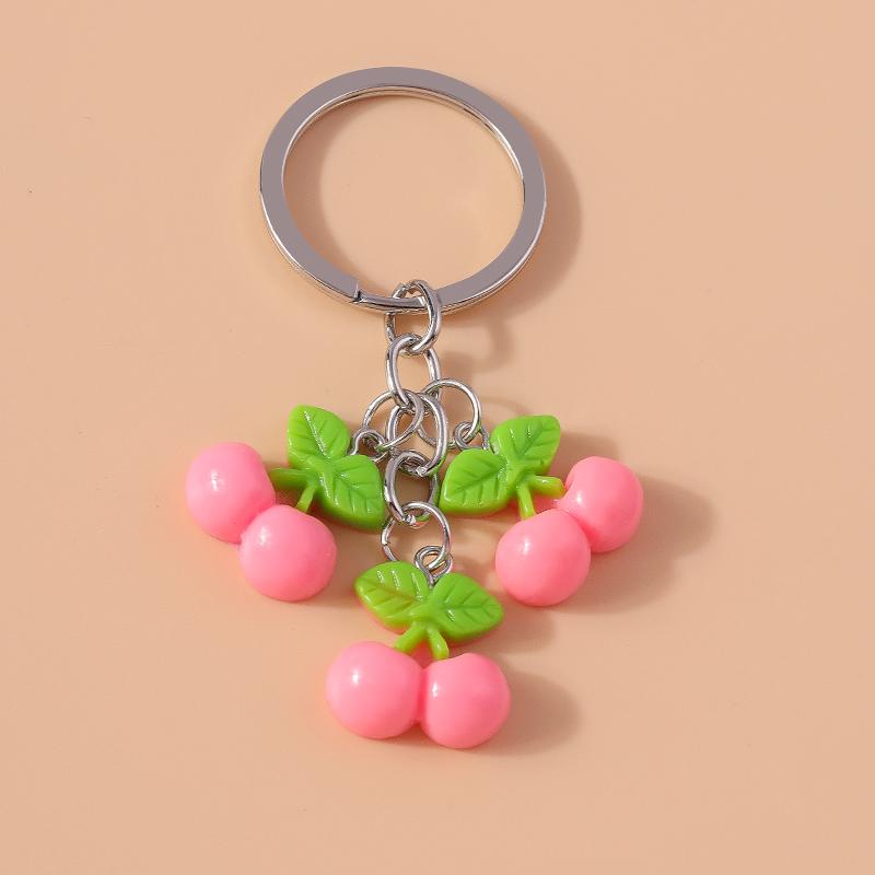 Niedlicher Harz-Simulationsfrucht-Schlüsselanhänger Traube Schlüsselanhänger-Anhänger für Autoschlüsselhalter Damen Mädchen Handtaschen-Dekoration Handgefertigter Schmuck Geschenk
