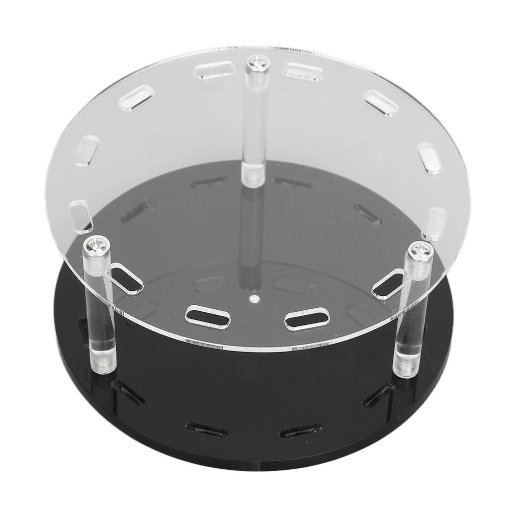 Acrylic Tweezers Stand Holder 12 Holes Rotatable Eyelash Extension Tool Display Shelf Pure Black