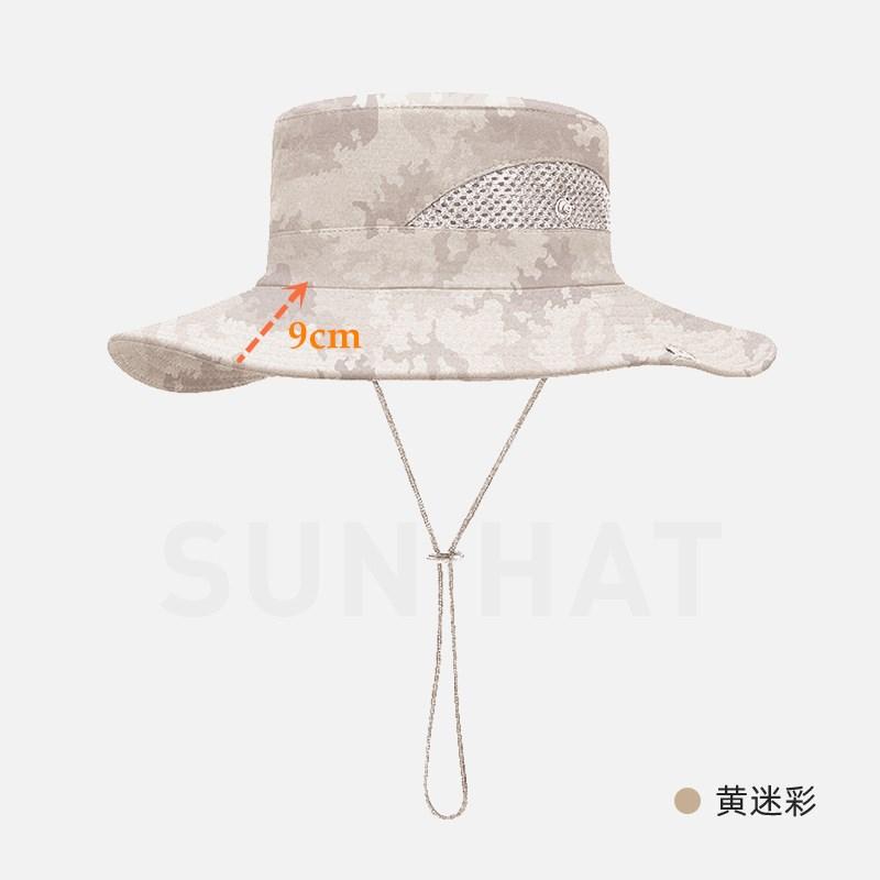 62cm Męski Kapelusz Outdoorowy Letni Kapelusz Wędkarski Turystyczny Jeździecki Duże Rondo Ochrona przed Słońcem Anty-UV Oddychający Wodoodporny Kapelusz Wiaderkowy