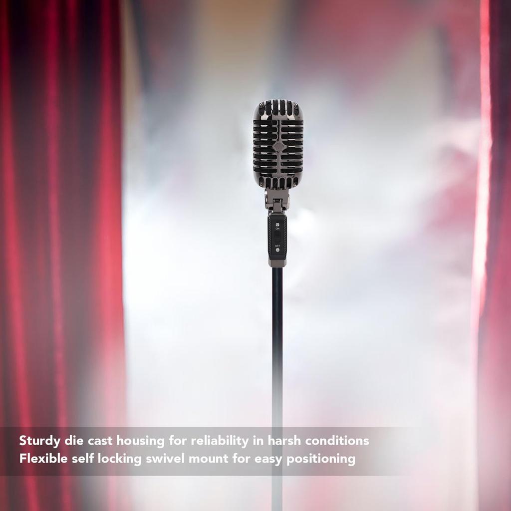 Dynamisches Gesangsmikrofon mit universellem altem Vintage-Mikrofon für Live-Performance und Studioaufnahme-Ständer,