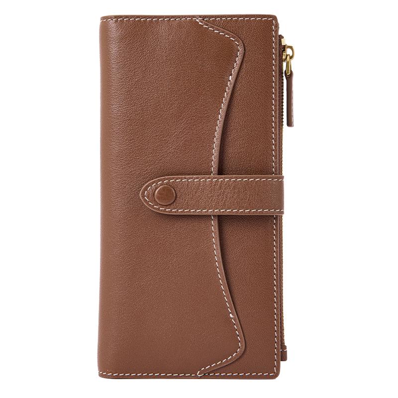 

VANESSA HOGAN Women s Vegetable Tanned Leather Long Wallet