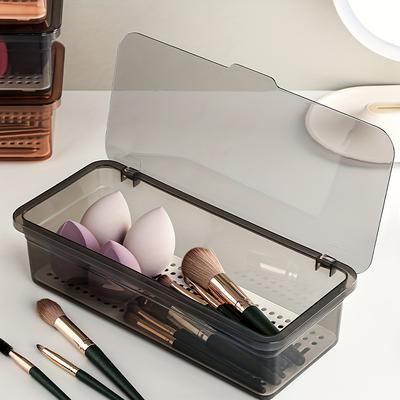 1pc/3pcs/5pcs  Desktop Cosmetics Storage Box, Transparent  Drawer Finishing Box, Household Stackable Storage Organizer