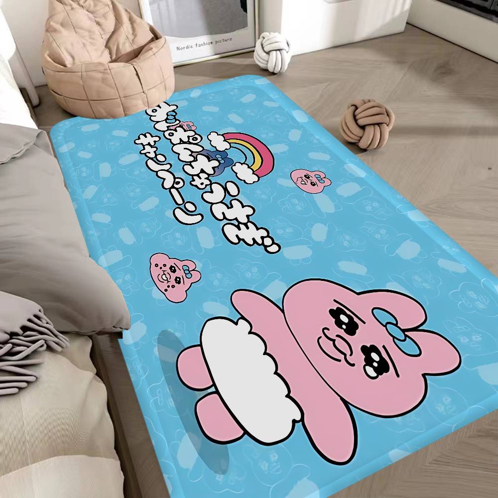 O-Opanchu U-Usagi Cartoon Cute Floor Mat Cheaper Anti-slip Modern Living Room Balcony Printed Bedside Mats