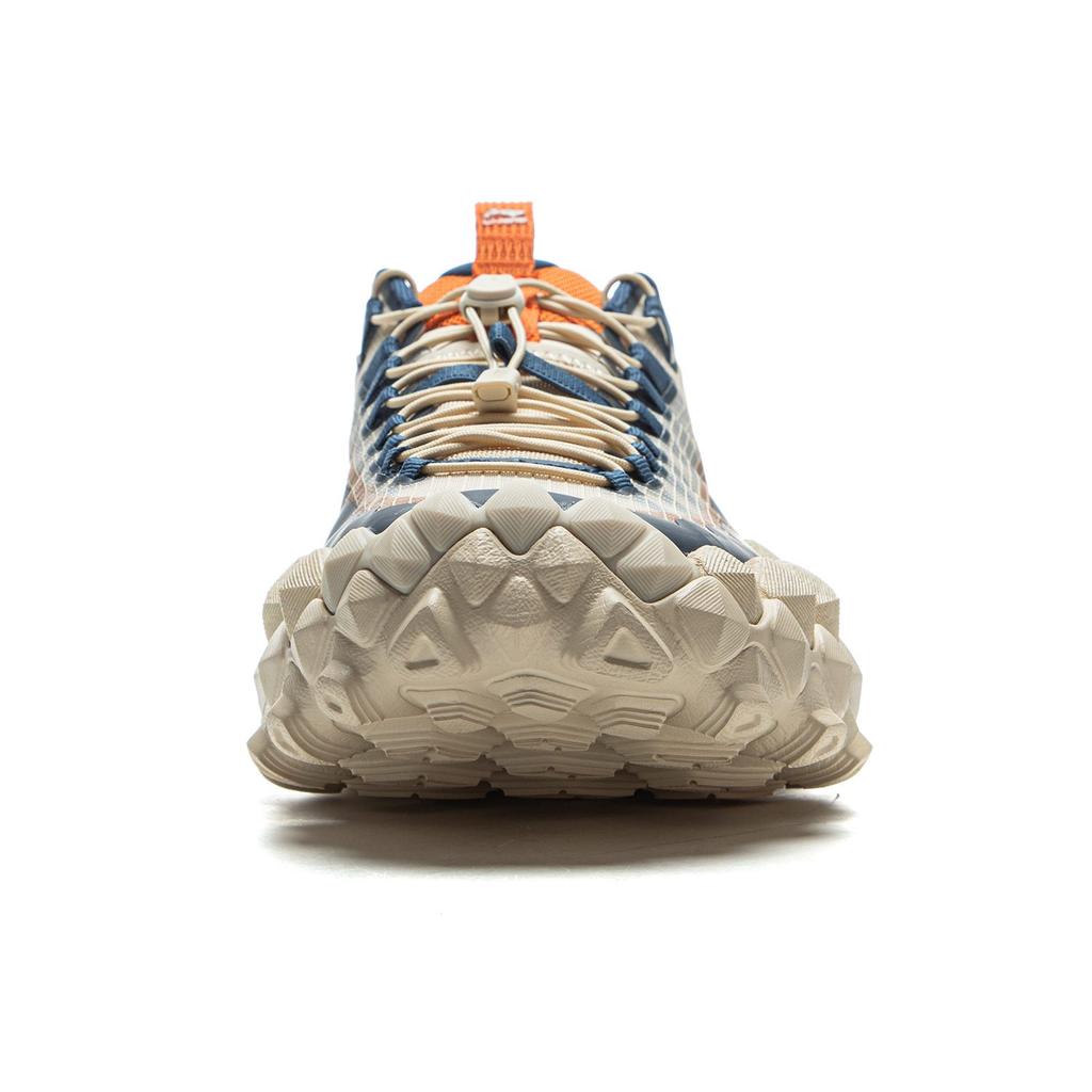 ANB X Li Ning Slip Resistant Abrasion Resistant Low Top Casual Shoes Unisex Rabbit Fur Gray AZGV113-6