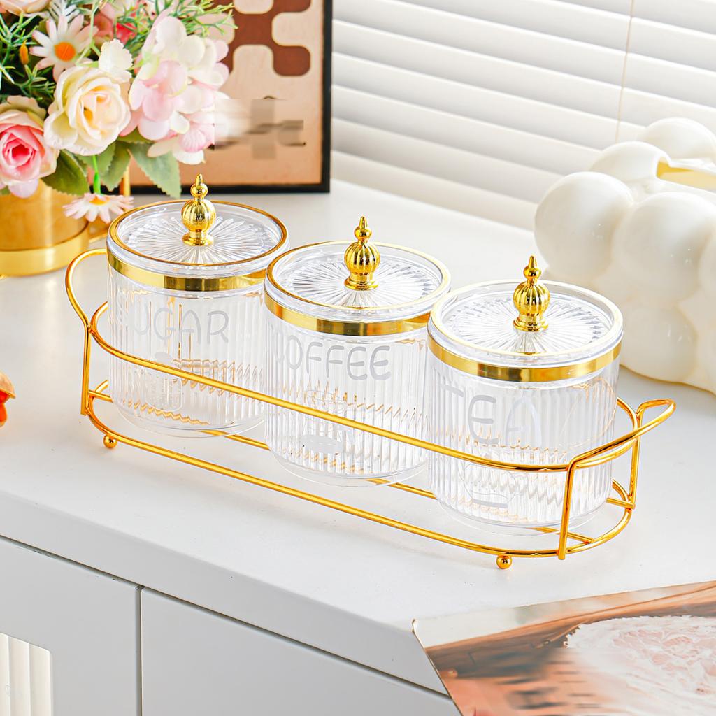 Plastic Sealed Storage Jar with Lid Moisture-proof Sugar Storage Tank Internet Celebrity Tea Can Premium Sense Household Bean Storage Tank