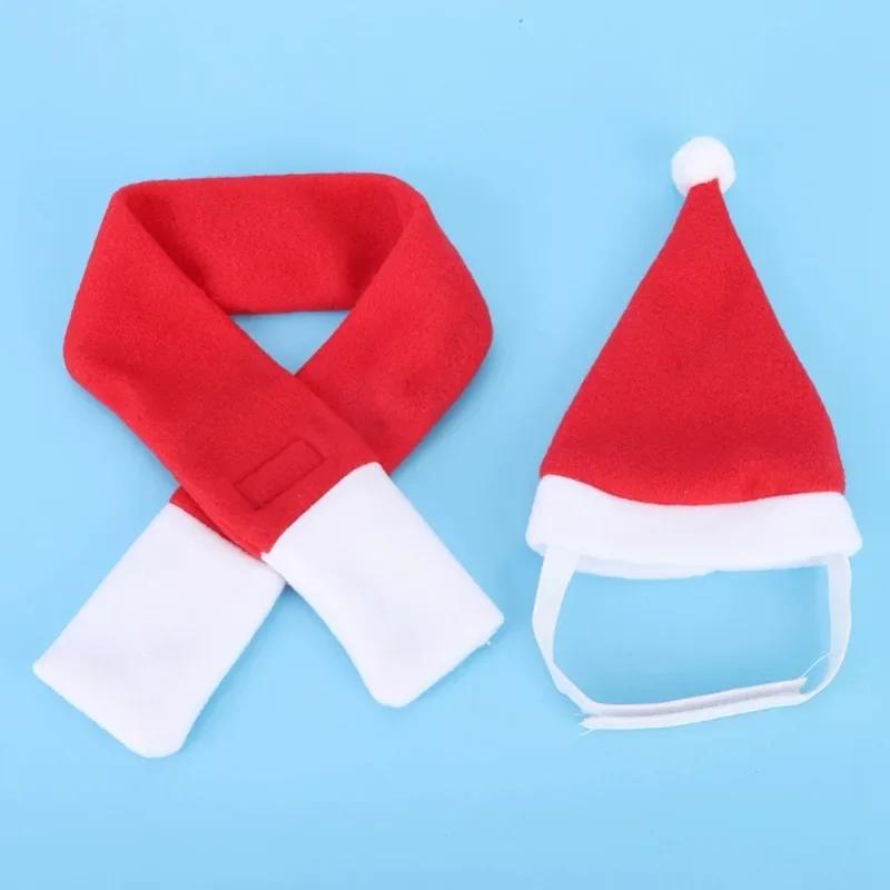 2025 Weihnachtsmütze für Haustiere, Weihnachtsmannmütze für Katzen, Hunde, Welpen, Weihnachtsdekoration, Neujahrsparty-Zubehör, Haustierkostüm