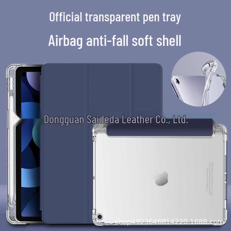 iPad 11 Protective Case with Pen Holder - Fits 6th Gen, 7th Gen, 10.2" Airbag, Pro 12.9" Models, Transparent Cover