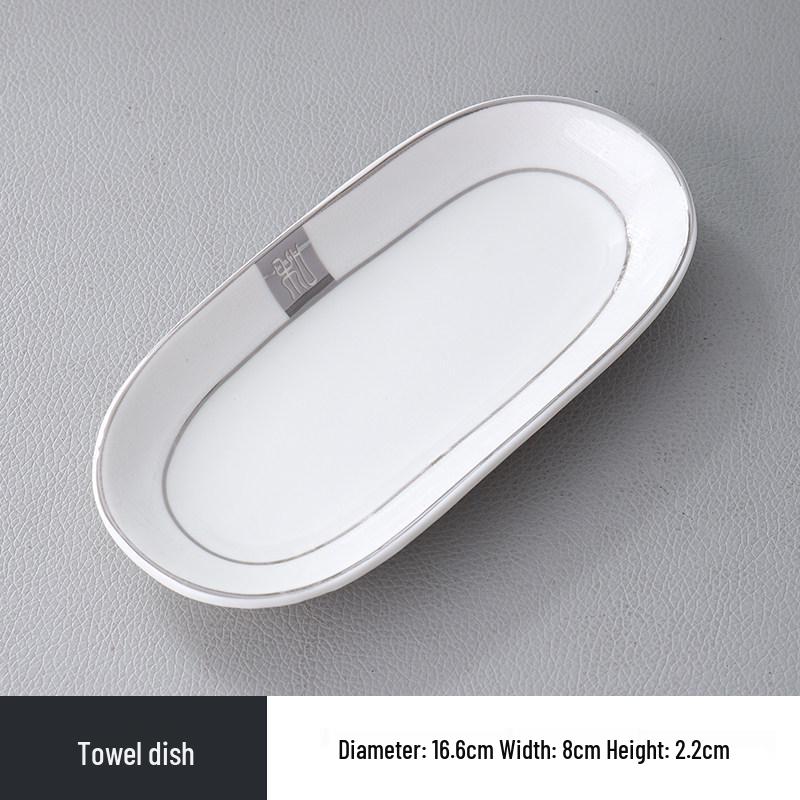 Luxury Ceramic Tableware Set - 4-Piece High-End Bowls, Plates & Dishes for Hotels & Restaurants