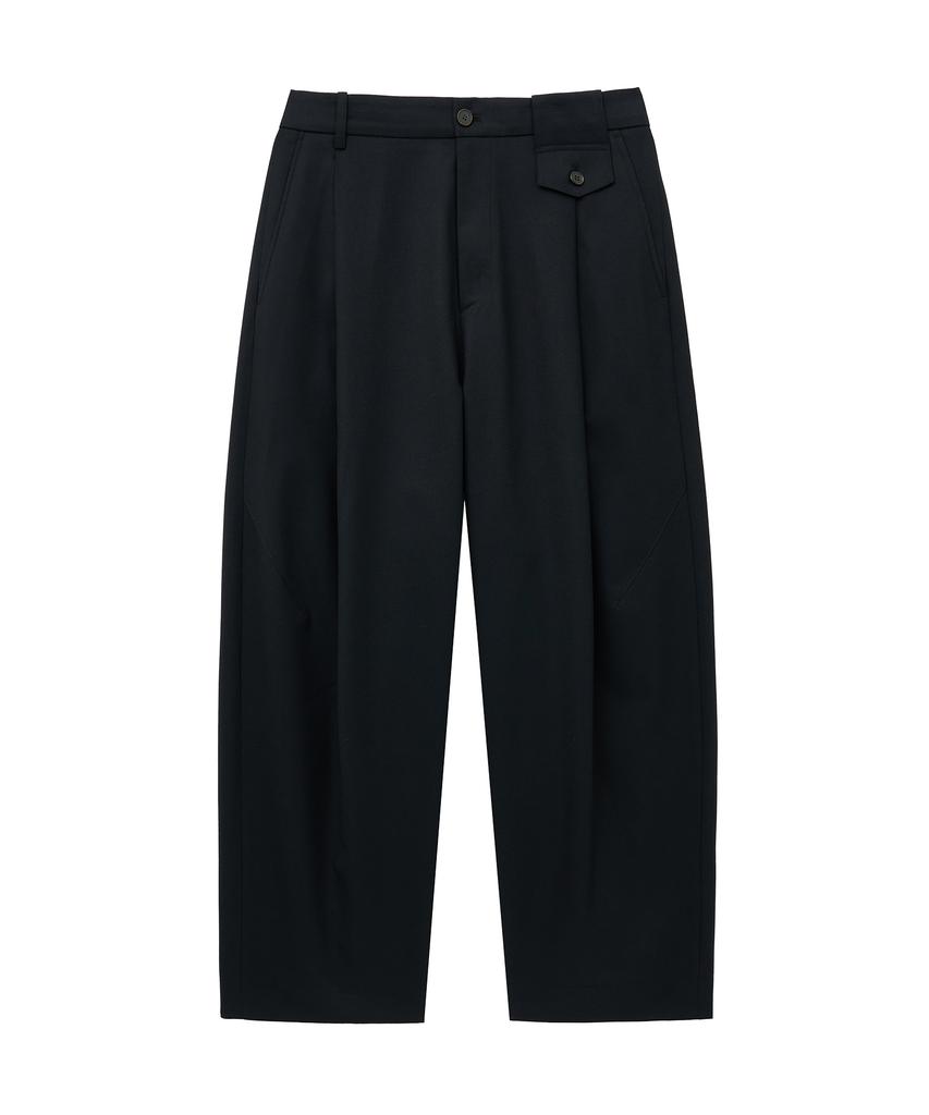 UNGIMMICK Pleated Wide Wool Pants (Black)