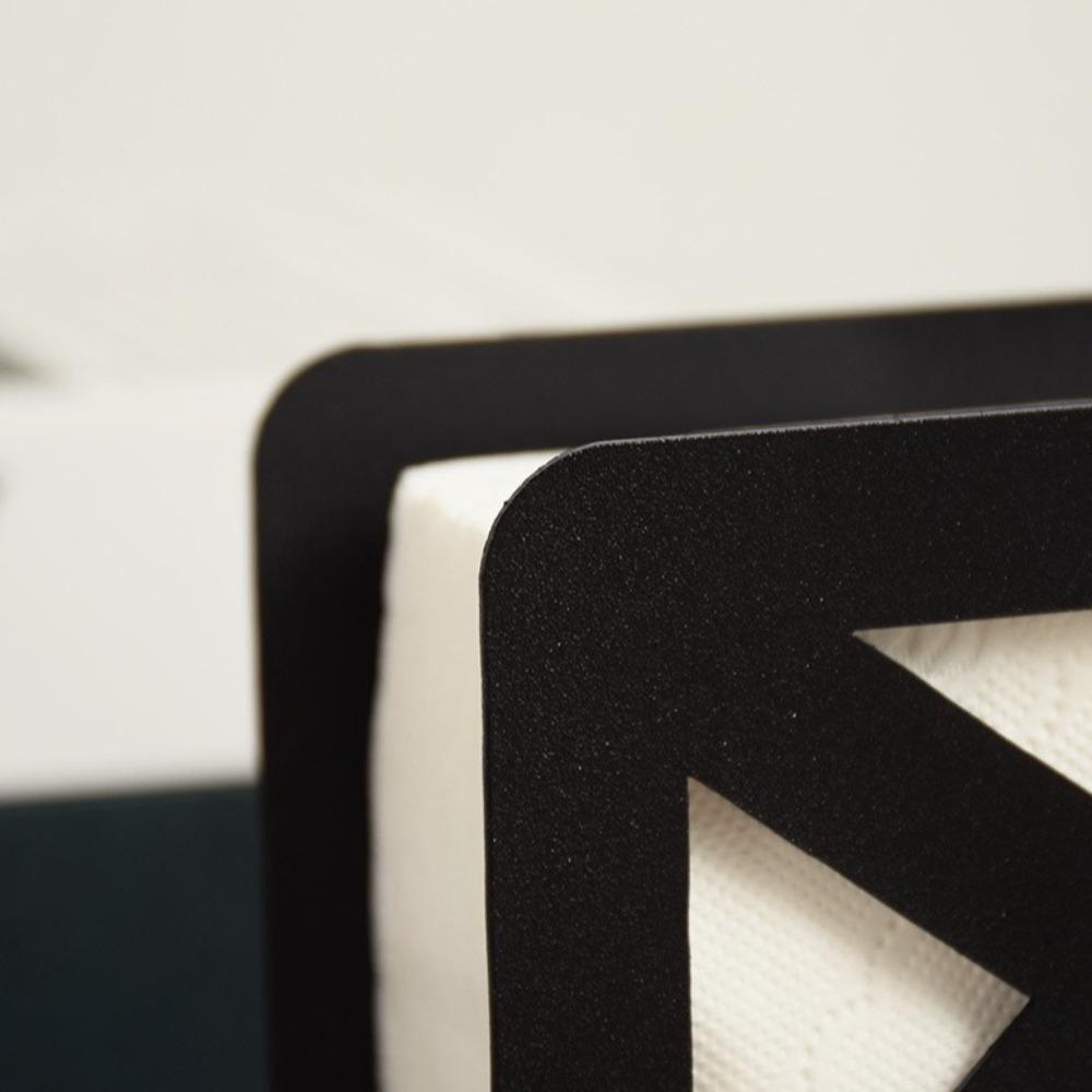 Iron Letter Holder Black Desk Sorter Modern Tissue Storage Box  Office