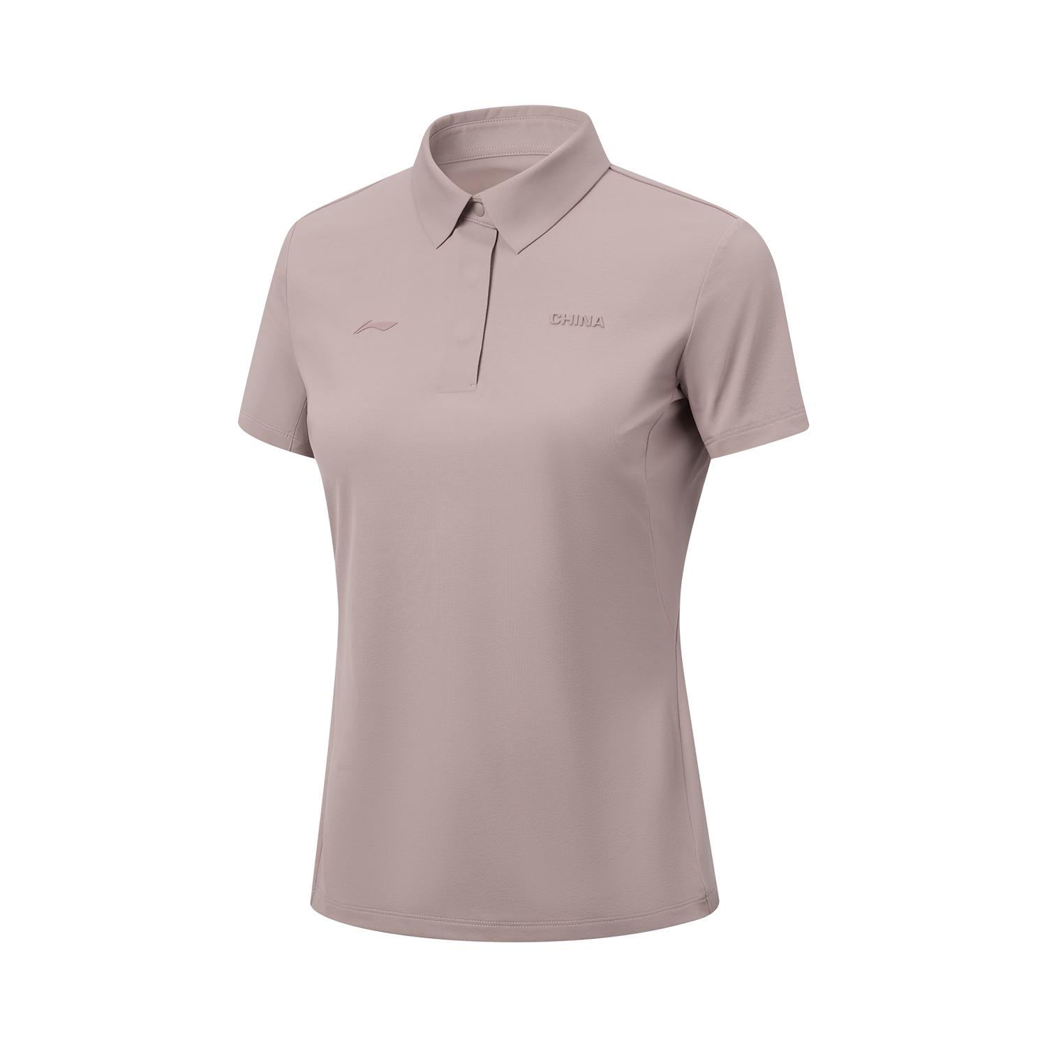 Li Ning Honor Gold Logo | Polo Shirt Women s Sand Clay Purple APLW376-6 L