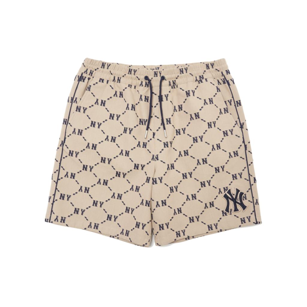 New MLB SS22 Fitted Shorts Unisex Beige 3ASMM0323-50BGS