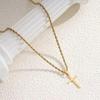 Cross Pendant Necklace Unisex Minimalist Gold Jewelry Suitable for Both Men and Women Collar Necklace